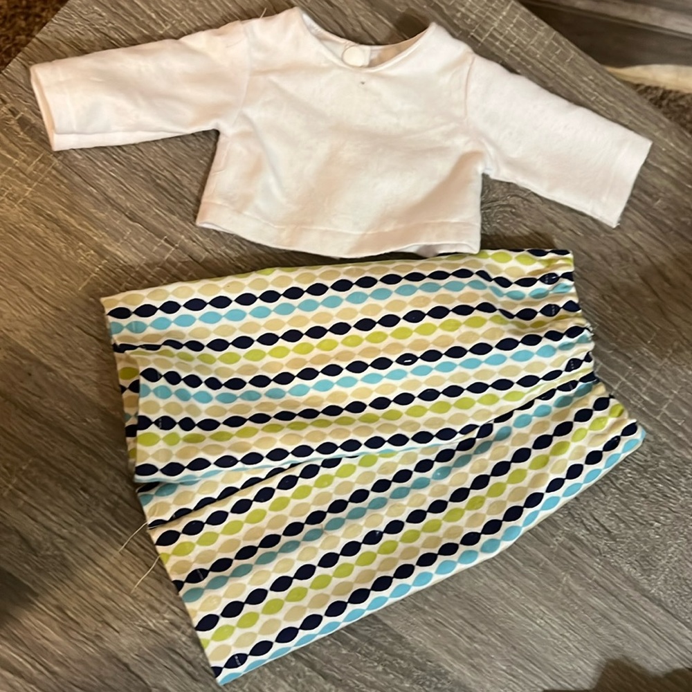 Handmade flannel pajamas for 18” girls doll.